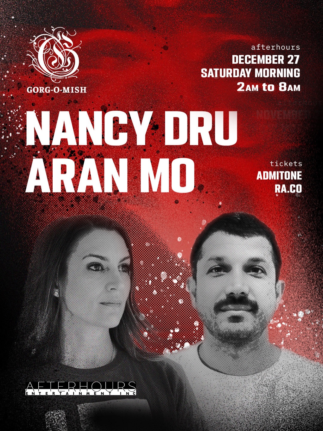Gorg-O-Mish flyer featuring Nancy Dru and Aran Mo