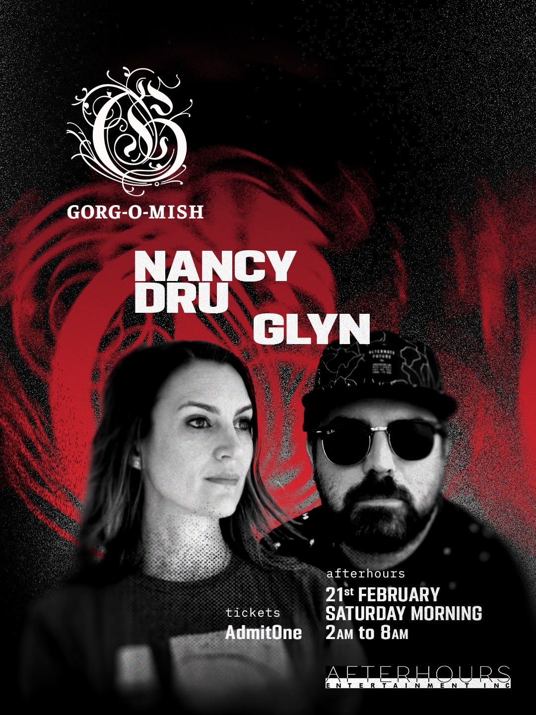 Gorg-O-Mish flyer featuring Nancy Dru and Glyn